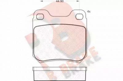 R BRAKE rb1299 -  Комплект тормозных колодок, дисковый тормоз
